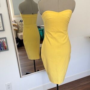 Likely Strapless Yellow Dress 2